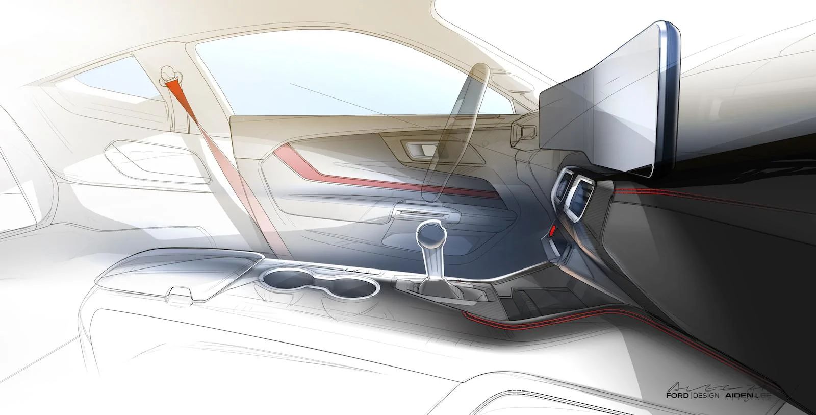 S650 Mustang S650 Mustang Design Sketches, Proposals, Modeling (Exterior + Interior) 7GEN MUSTANG INT ALEE