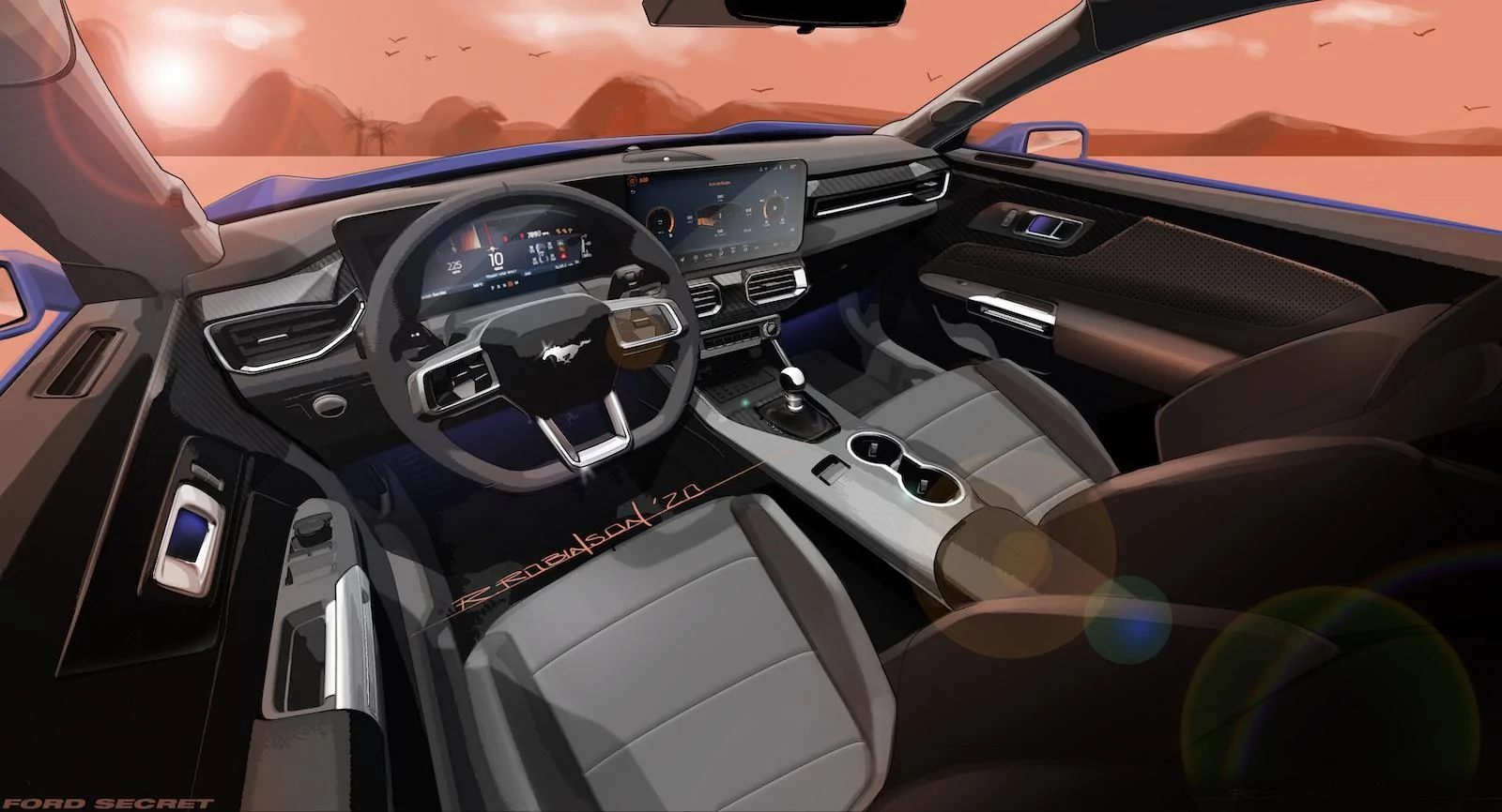 S650 Mustang S650 Mustang Design Sketches, Proposals, Modeling (Exterior + Interior) 34 view modif copy2