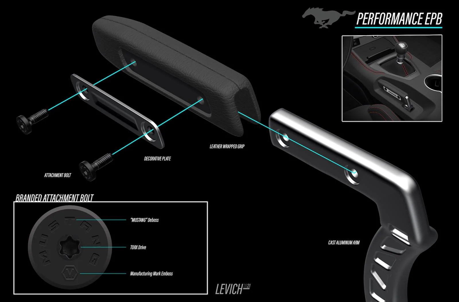 S650 Mustang S650 Mustang Design Sketches, Proposals, Modeling (Exterior + Interior) PEPB Exploded View 4-14-2021