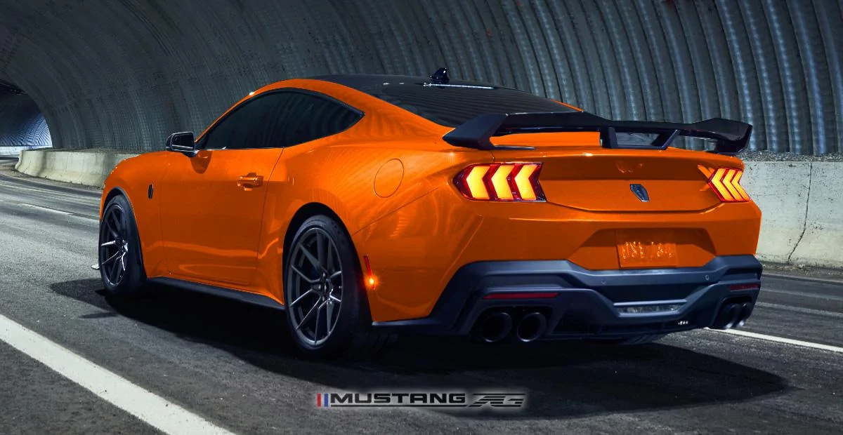 S650 Mustang Dark Horse Mustang in more colors - renderings DarkHorse_Rear_Orang