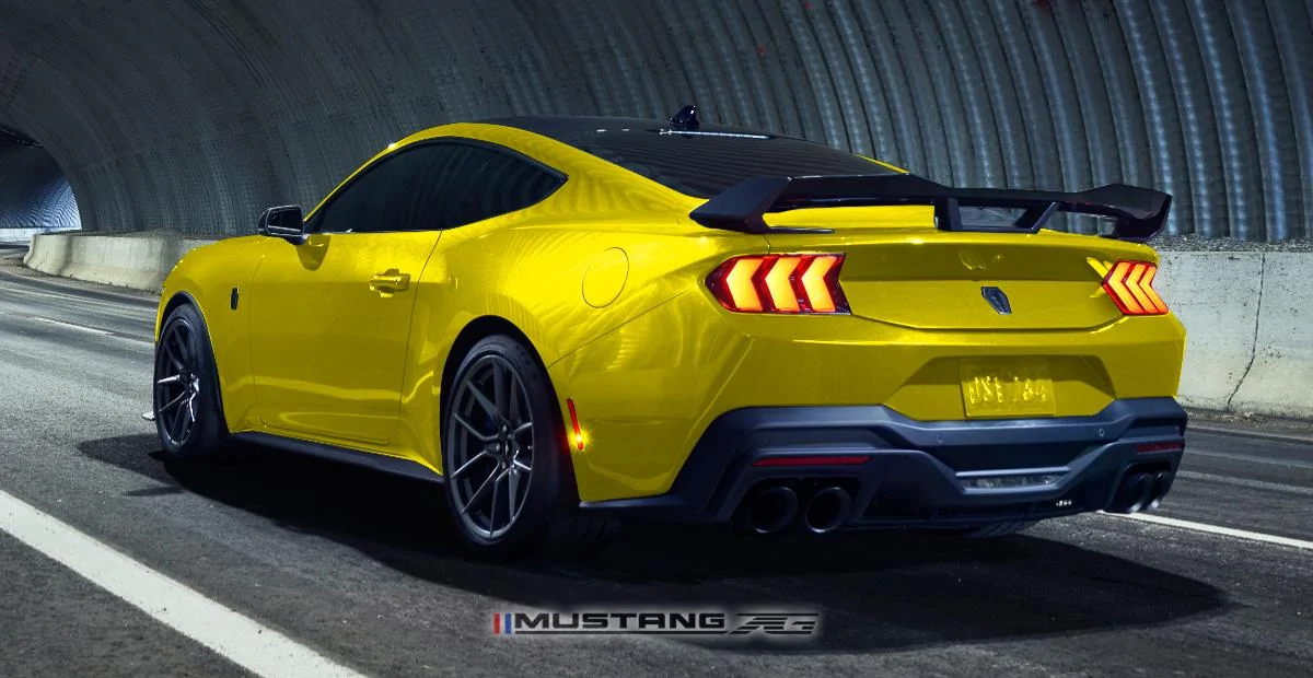 S650 Mustang Dark Horse Mustang in more colors - renderings DarkHorse_Rear_Yello