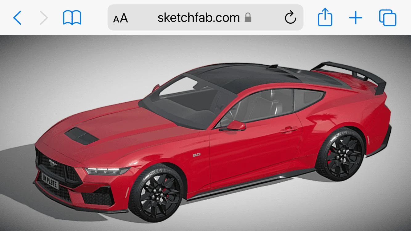 S650 Mustang 3D modeling of S650 Mustang GT, Dark Horse, EcoBoost S650 Render 3d 2