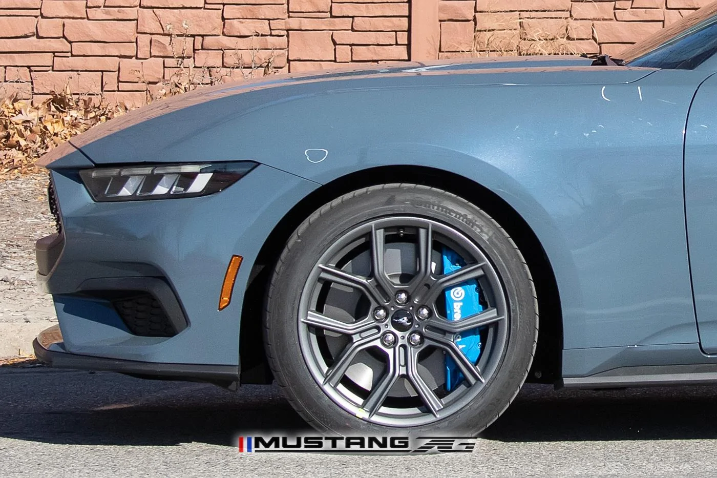 S650 Mustang 2024 Mustang EcoBoost Convertible Spied in Vapor Blue w/Blue Brembos 2024-mustang-convertible-ecoboost-vapor-blue-s650-5
