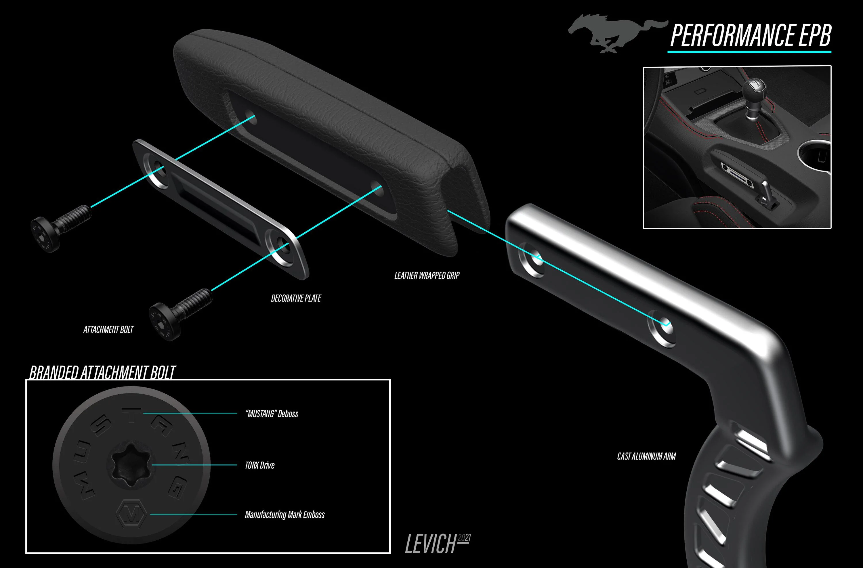 S650 Mustang Drift Brake handle customization PEPB Exploded View 4-14-2021