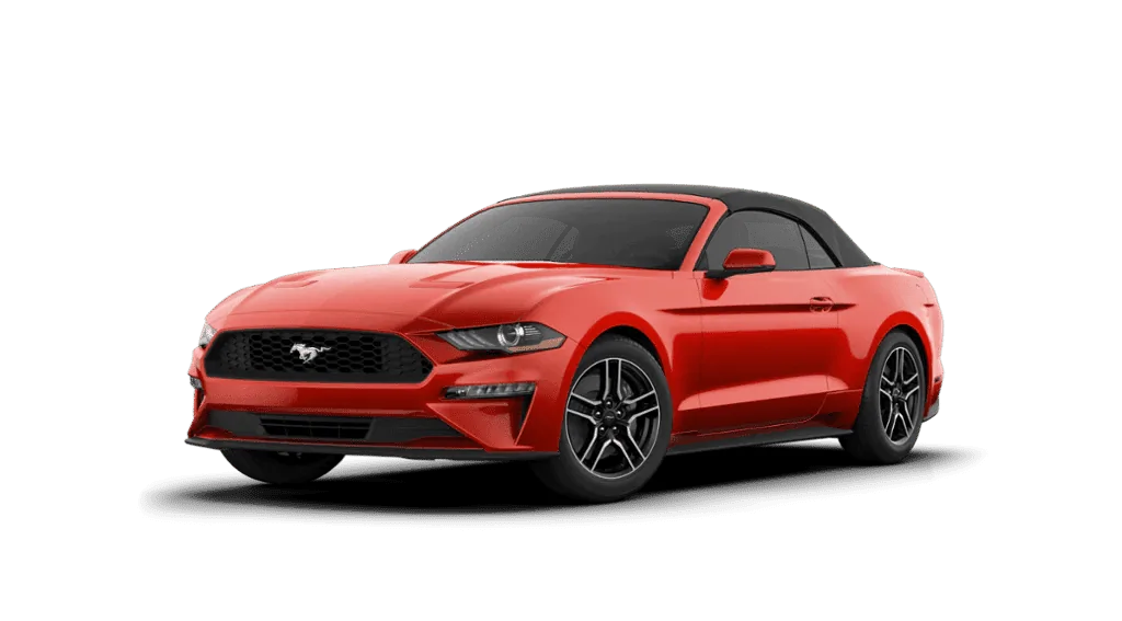 S650 Mustang 2024 Mustang EcoBoost Convertible Spied in Vapor Blue w/Blue Brembos 1668110087659