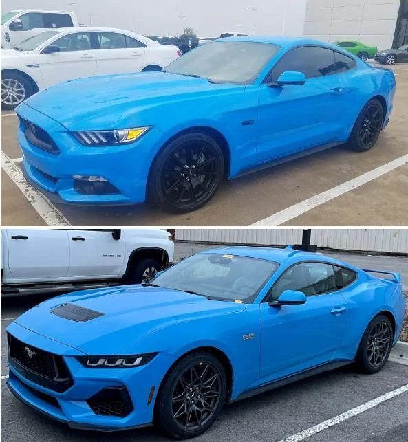 S650 Mustang S650 Mustang vs S550 Mustang side-by-side comparison pics thread grabber blue comparison