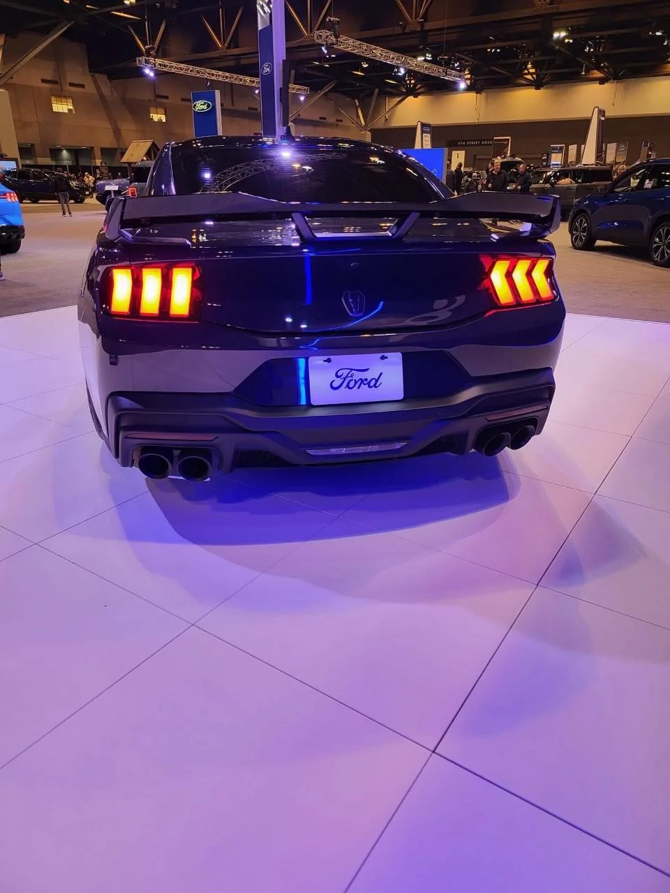 S650 Mustang Mustang S650 Dark Horse in Blue Ember @ the STL Autoshow sl3