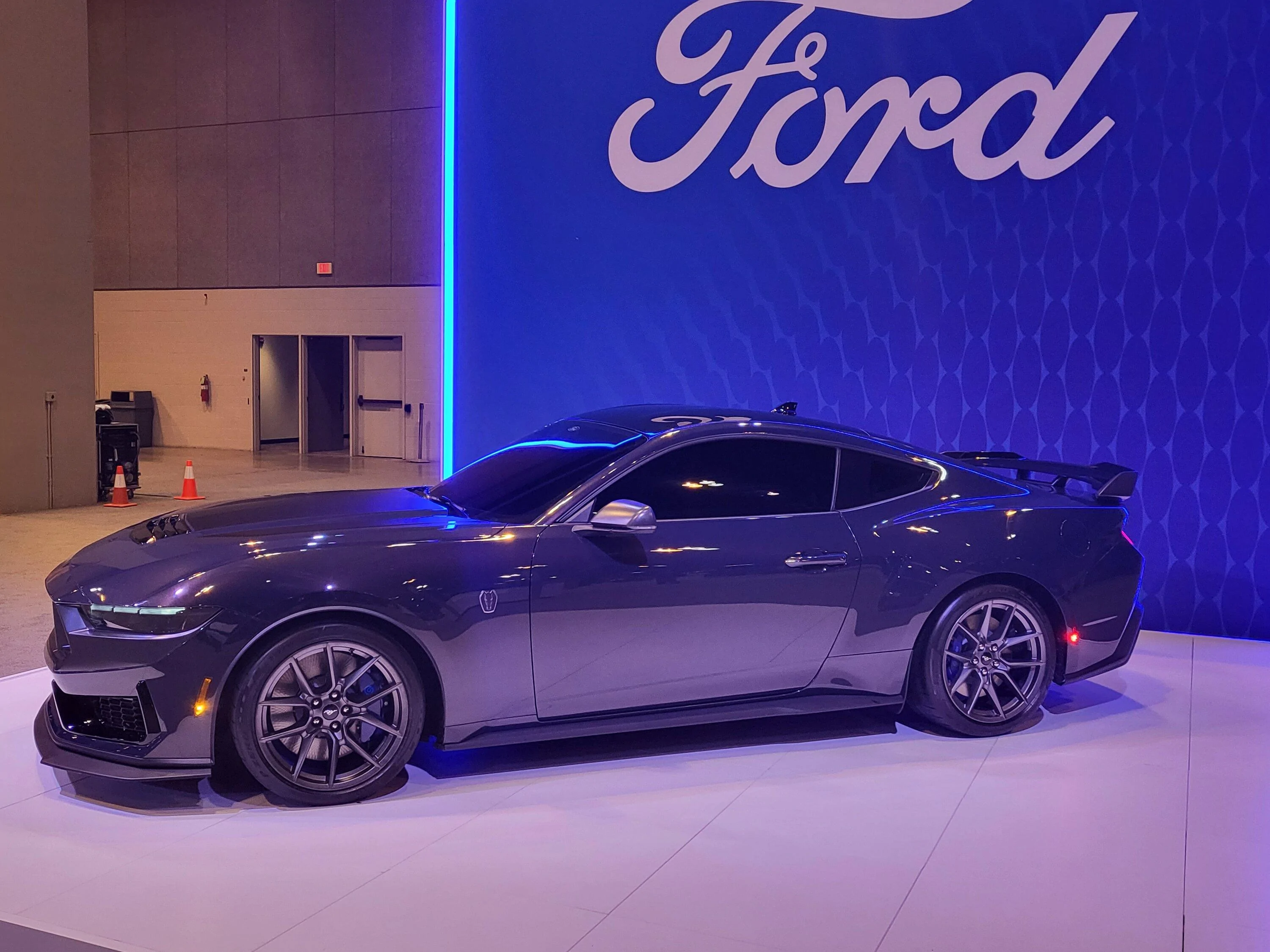 S650 Mustang Mustang S650 Dark Horse in Blue Ember @ the STL Autoshow 20230113_160009
