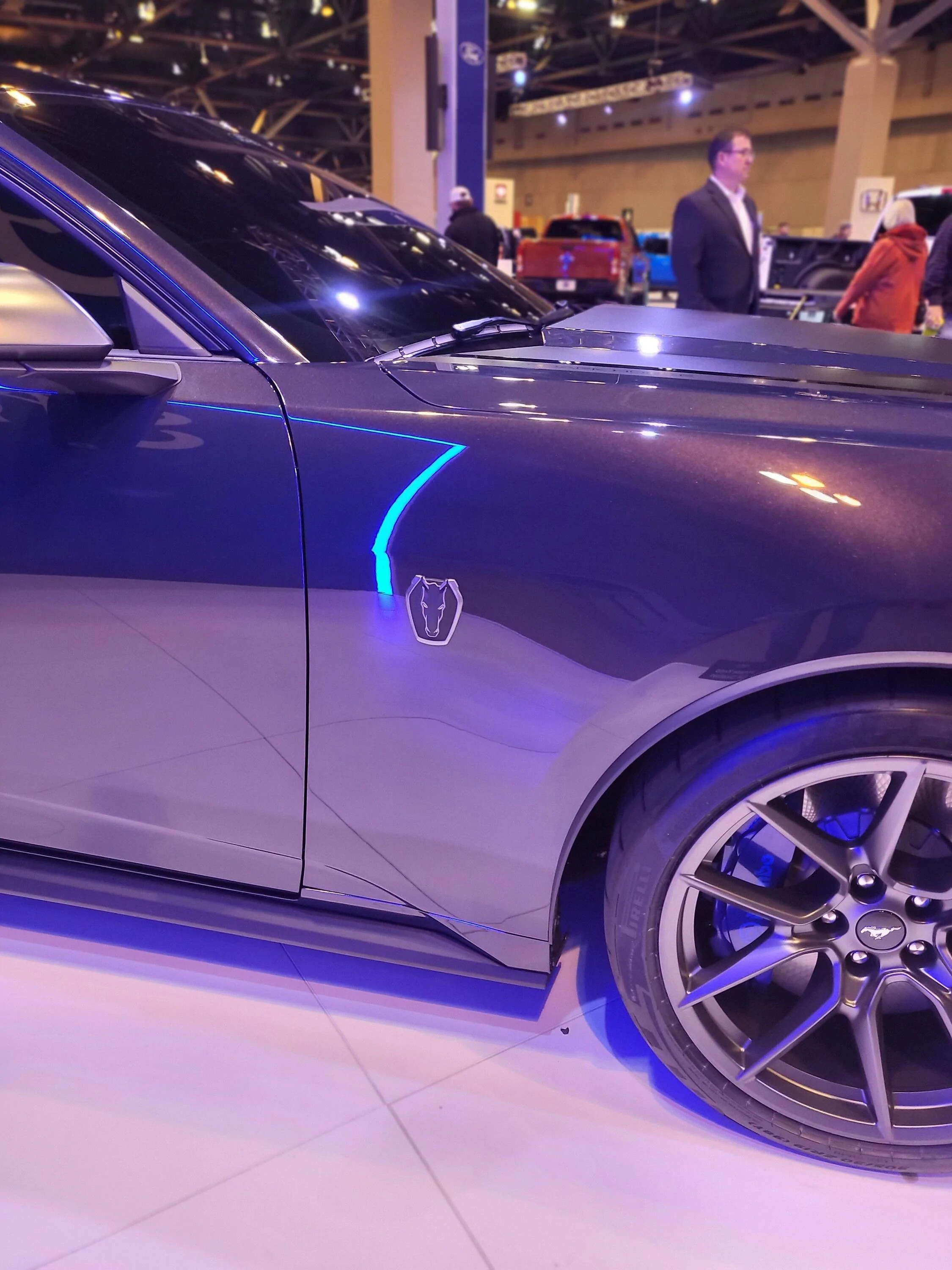 S650 Mustang Mustang S650 Dark Horse in Blue Ember @ the STL Autoshow 20230113_155754