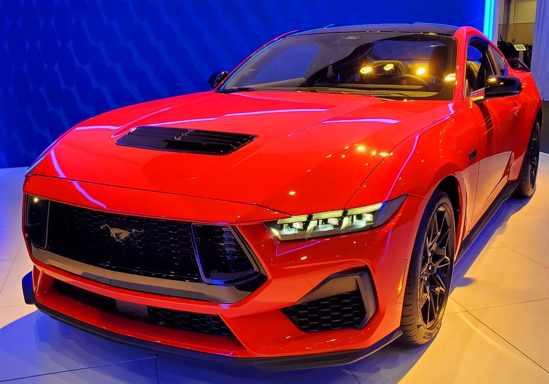 S650 Mustang Beautiful Race Red GT S650 Mustang at Auto Show Race Red 3