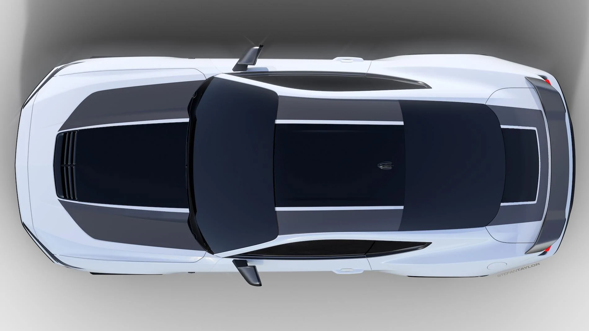 S650 Mustang New 2024 Mustang Dark Horse details: color-shifting Blue Ember paint, stripe options, interior look Mustang Dark_Horse__Painted Stripes
