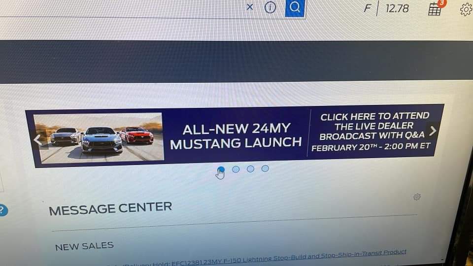 S650 Mustang Start of 2024MY Mustang production is 4/11/23. Order banks open 1/14/23. Scheduling begins 3/11/23 (per Donlan and Element Fleet Forecasts) FB_IMG_1676565195199