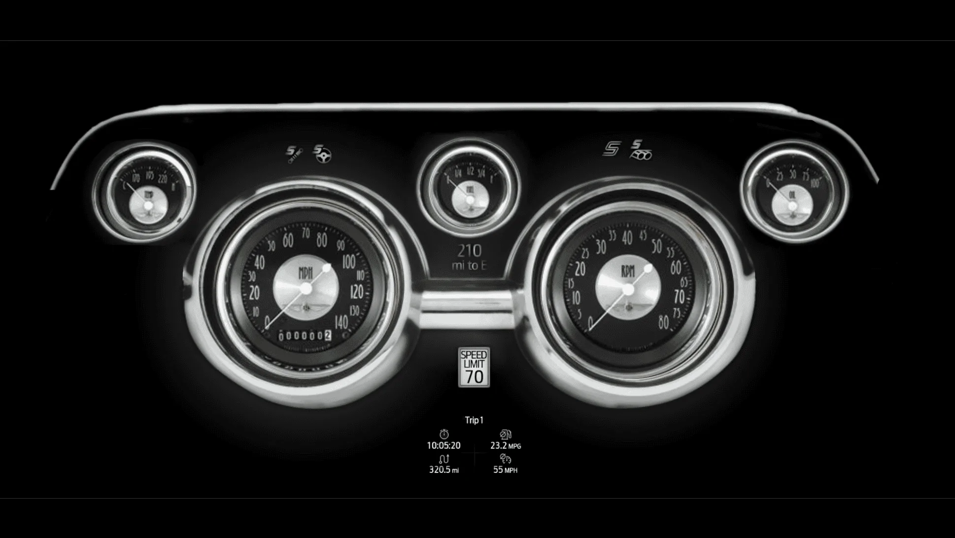 S650 Mustang What if there were more Classic Gauge Clusters? 2024 with 1967