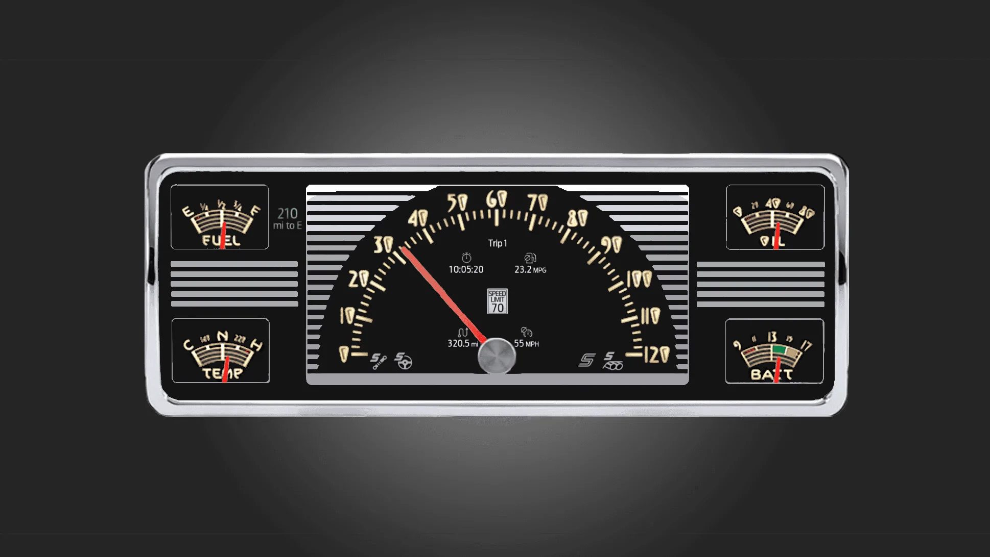 S650 Mustang What if there were more Classic Gauge Clusters? 2024 with 1940 F1