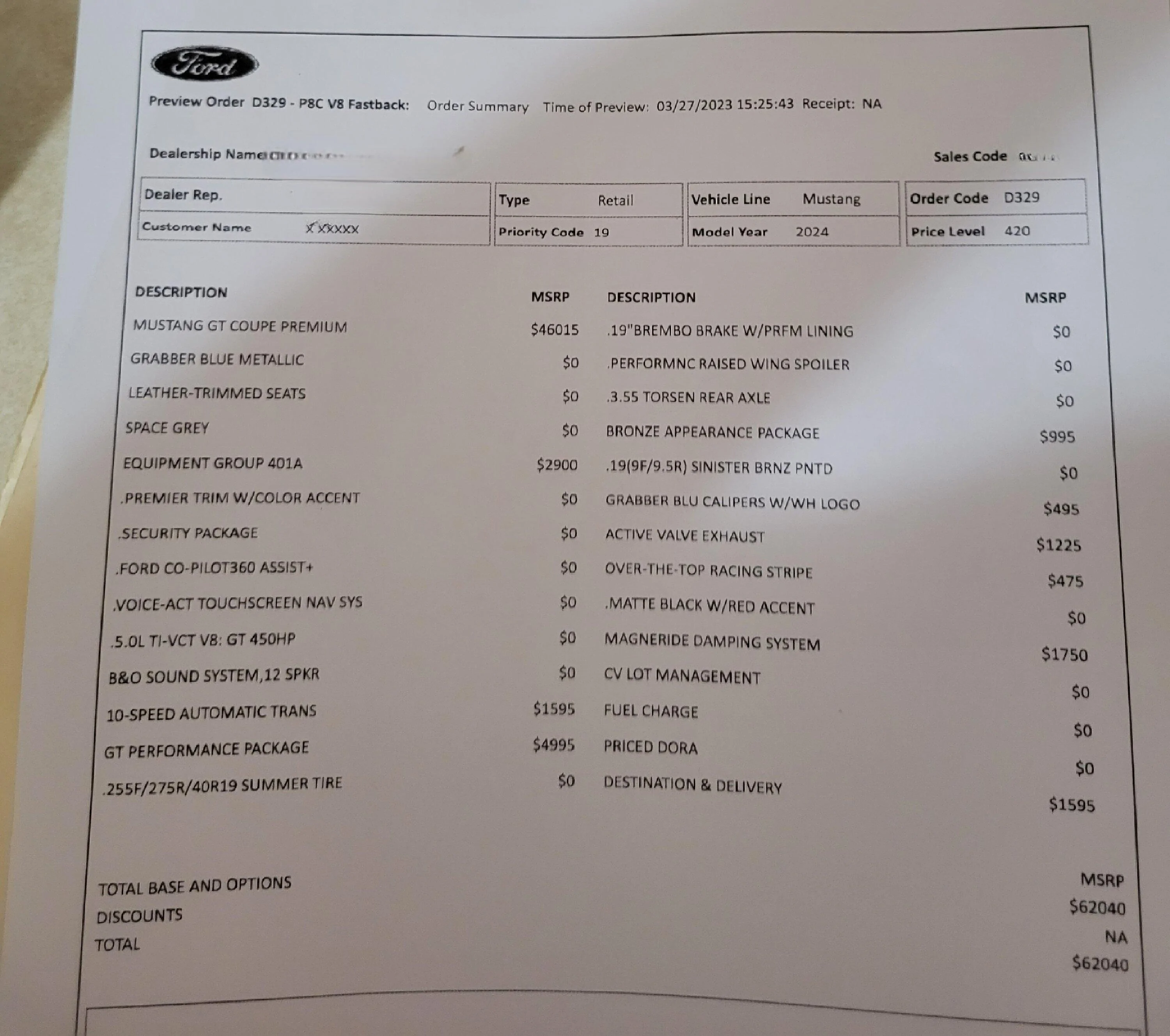 S650 Mustang 2024+ Mustang S650 Orders Tracking List & Stats [Enter Yours!] 20230327_155925