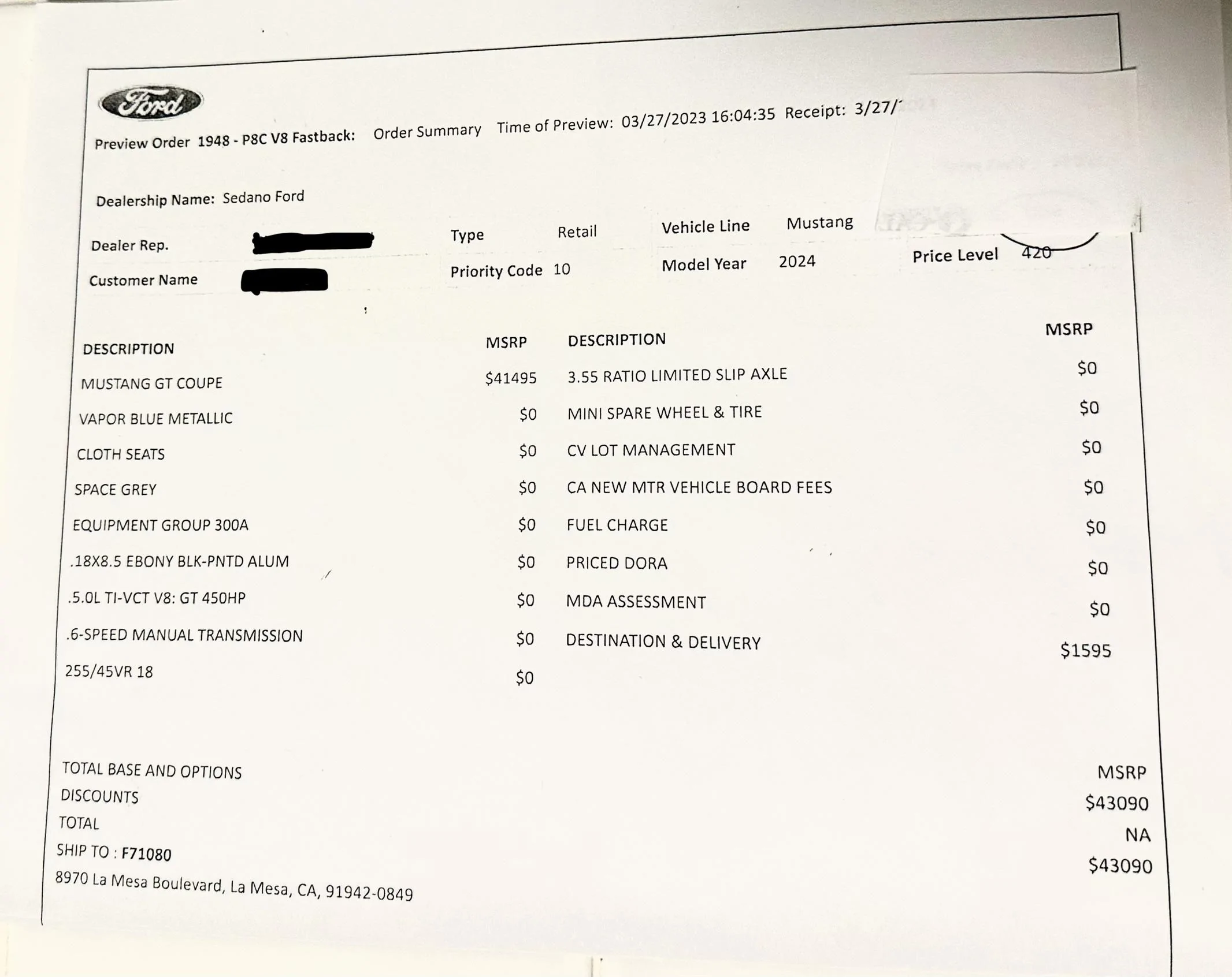 S650 Mustang 2024+ Mustang S650 Orders Tracking List & Stats [Enter Yours!] 6338742F-2EC0-4C94-9573-FFB2F00FBD87