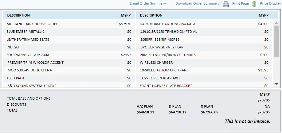 S650 Mustang Plan Pricing on a Dark Horse? dh1