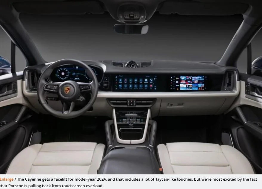 S650 Mustang Hands-on reviews: digital gauge cluster, display screens, SYNC 4 -- which media are calling impressive 2024 Porsche  Cayenne interior