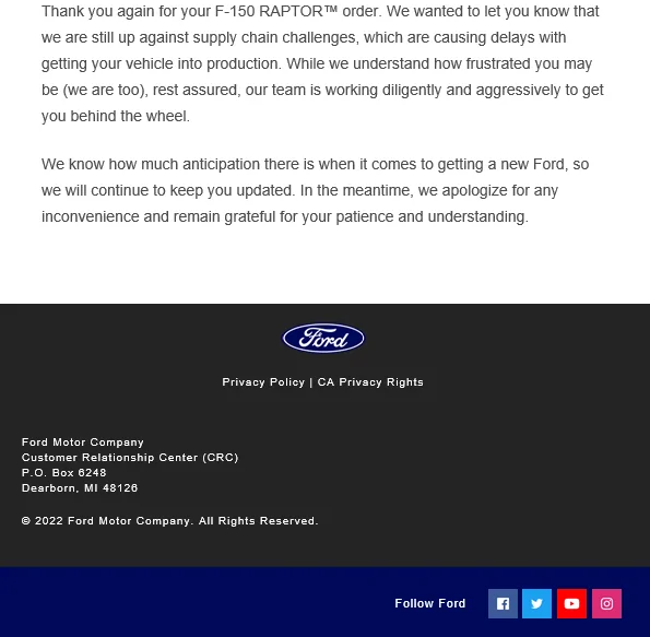S650 Mustang 2024+ Mustang S650 Orders Tracking List & Stats [Enter Yours!] Ford Apology 2nd