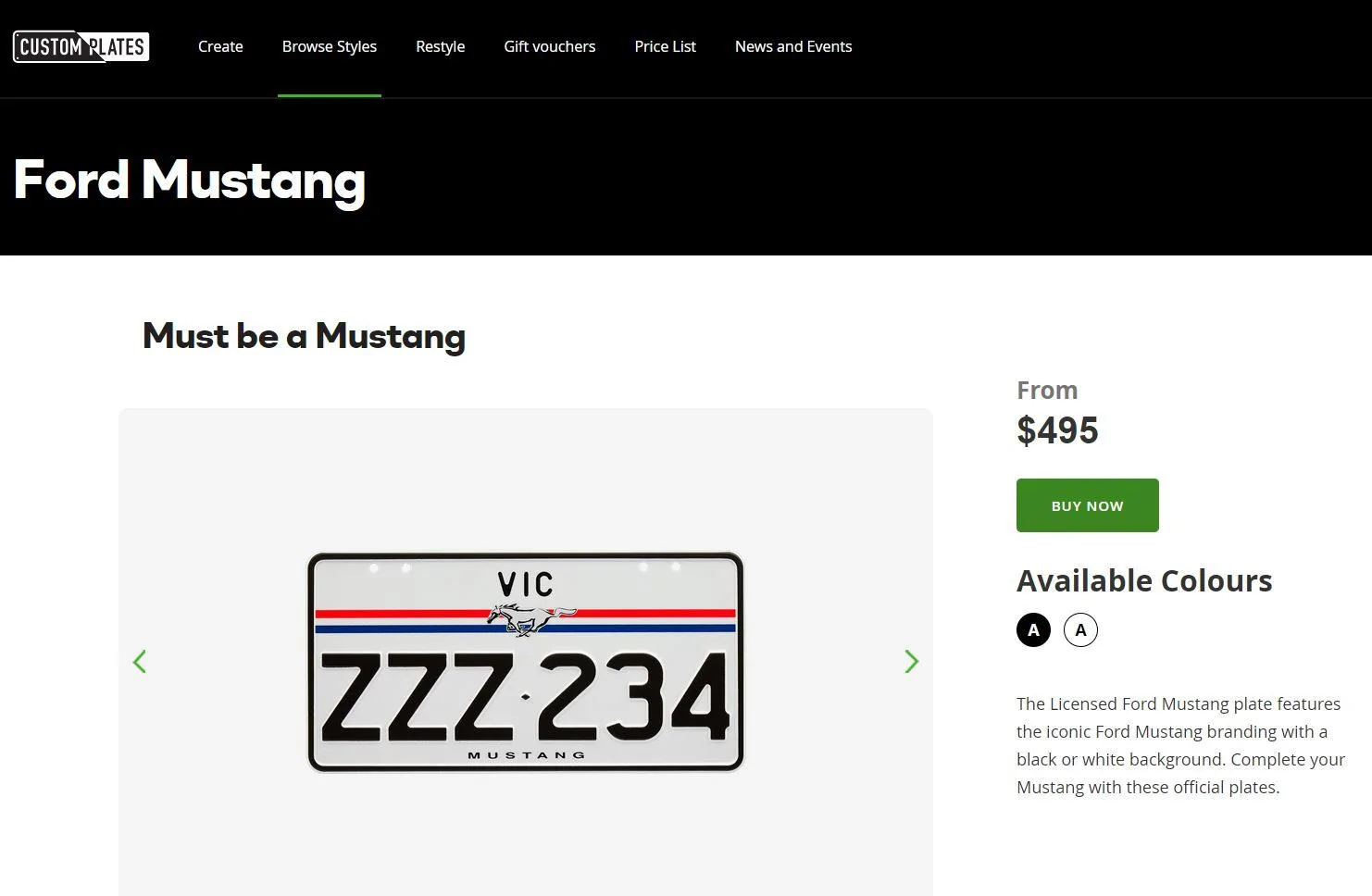 S650 Mustang PPQ (QLD) Mustang themed number plates vic-jpg