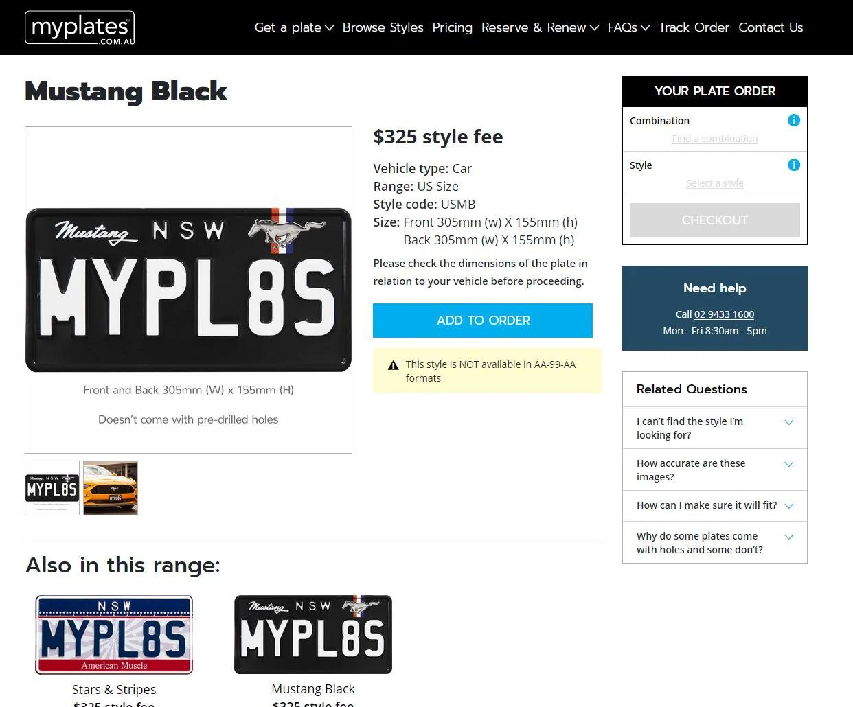 S650 Mustang PPQ (QLD) Mustang themed number plates nsw-jpg