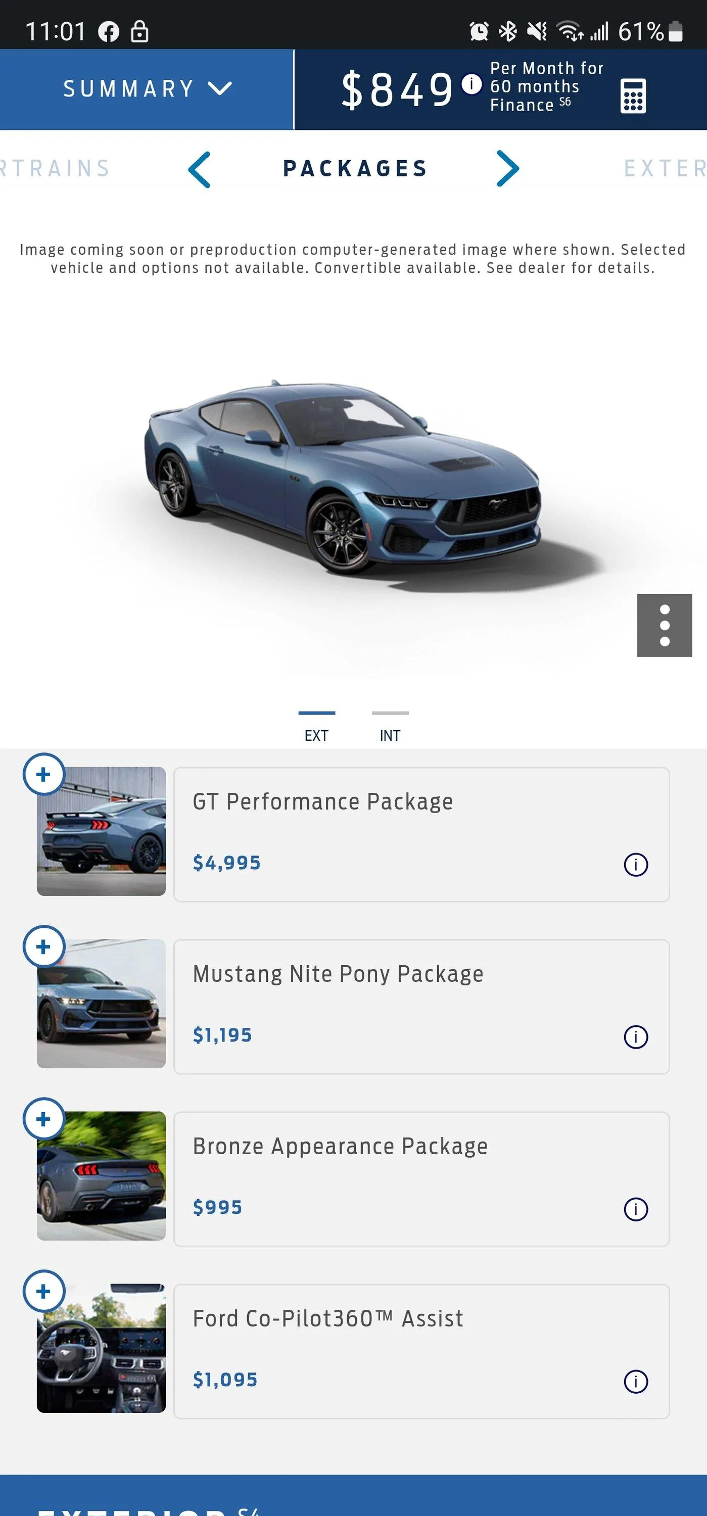 S650 Mustang Build and Price updated? More photos of options and better feature descriptions now Screenshot_20230415_230131_Chrom