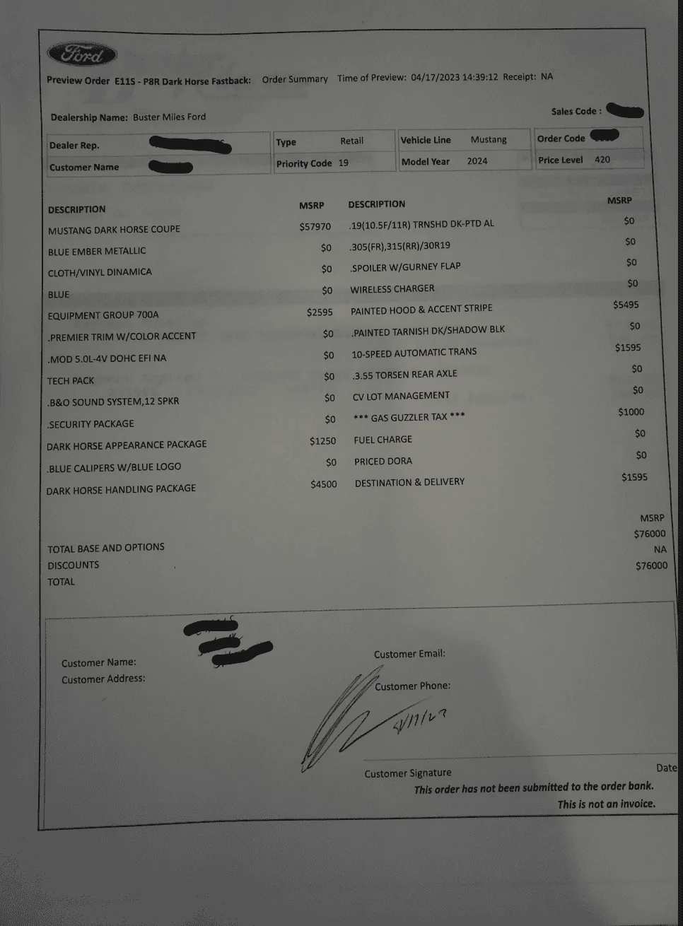 S650 Mustang Anyone else place an order but not get an email confirmation from Ford? 1681777828118