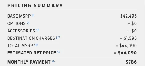 S650 Mustang Price increase already on 2024 Mustangs! Screenshot 2023-04-23 at 10.33.30 AM