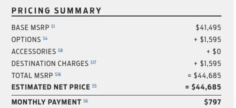 S650 Mustang Price increase already on 2024 Mustangs! Screenshot 2023-04-23 at 10.34.05 AM
