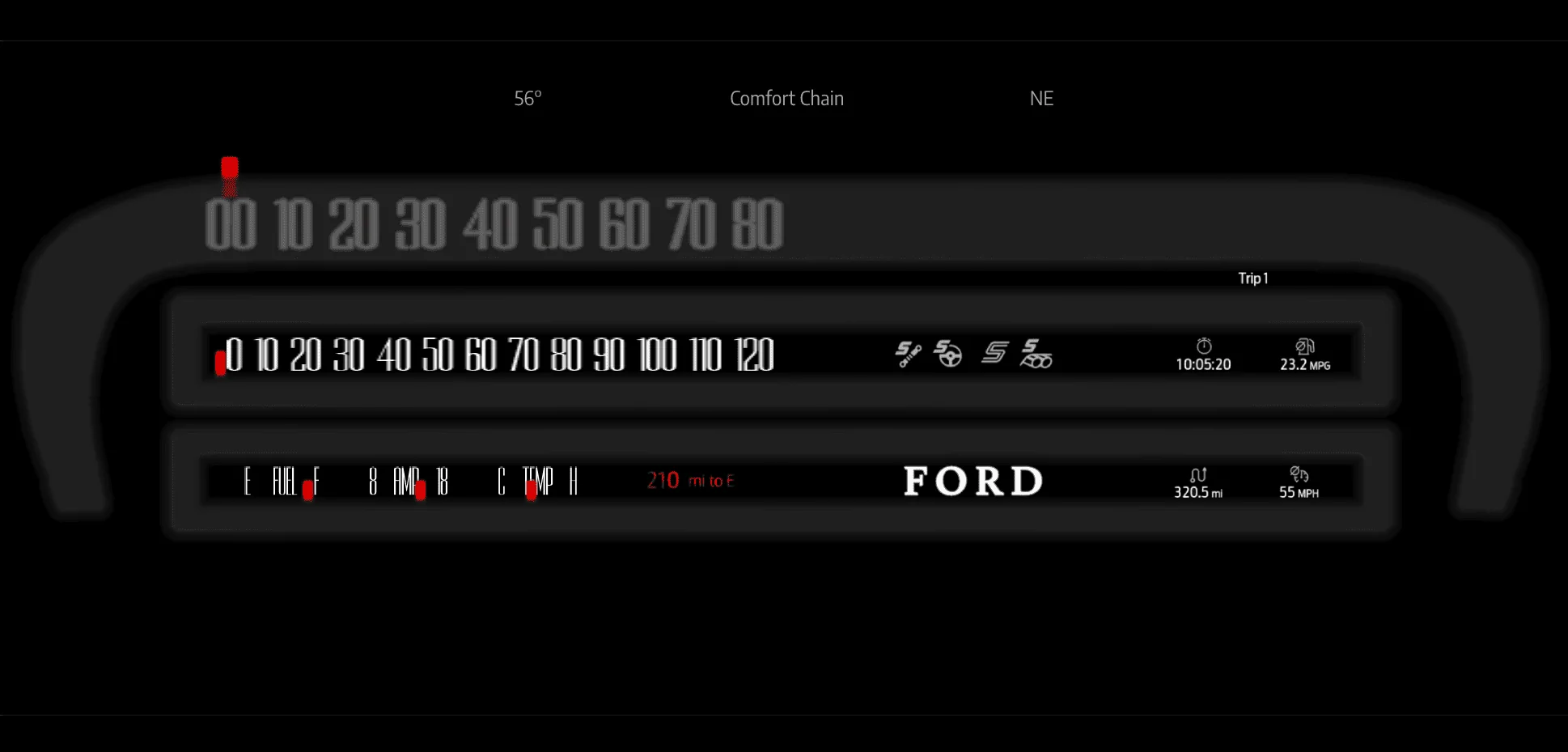 S650 Mustang What if there were more Classic Gauge Clusters? 1965 Fairlane Tach