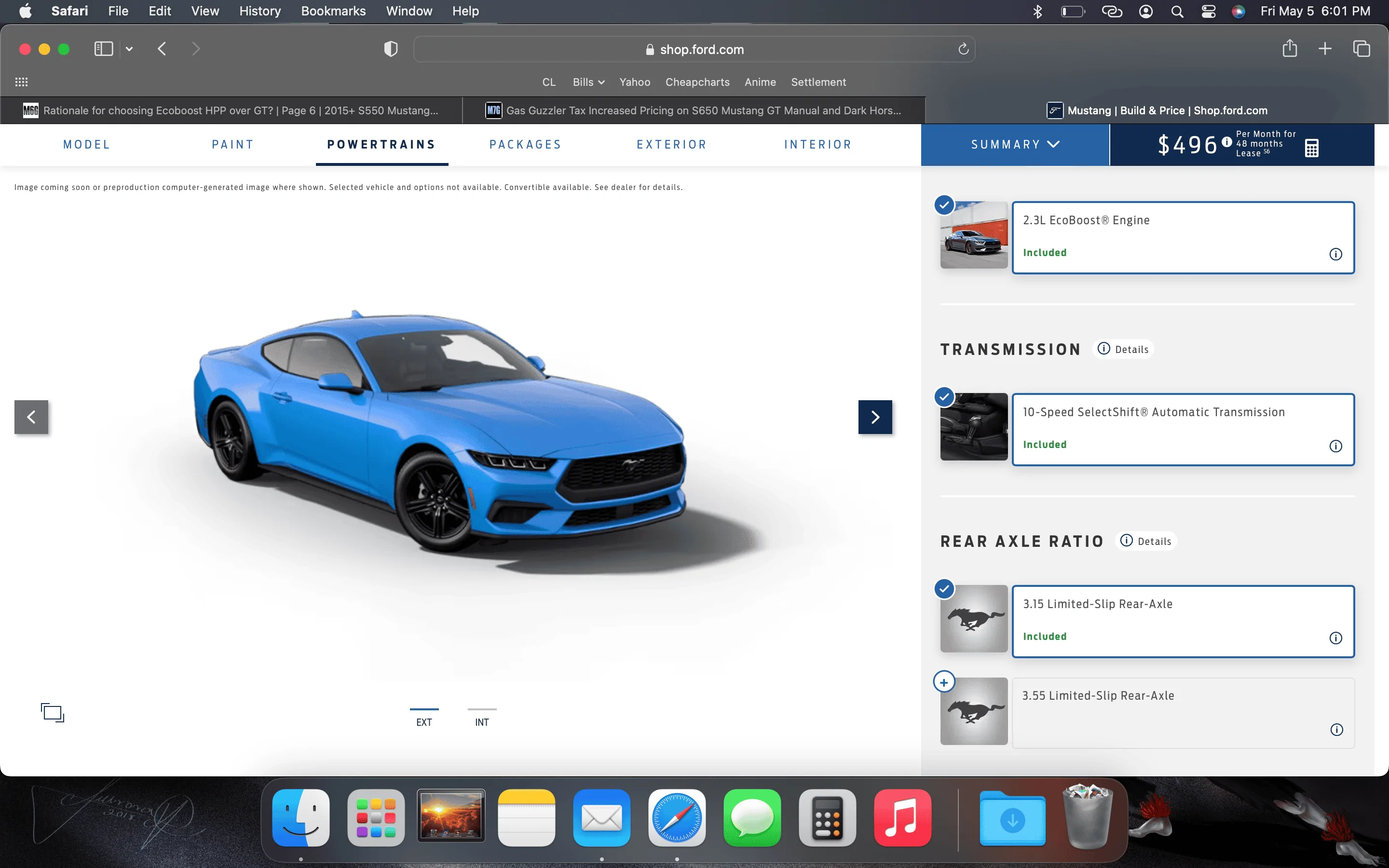 S650 Mustang Gas Guzzler Tax Increased Pricing on S650 Mustang GT Manual and Dark Horse Models Screenshot 2023-05-05 at 6.01.02 PM