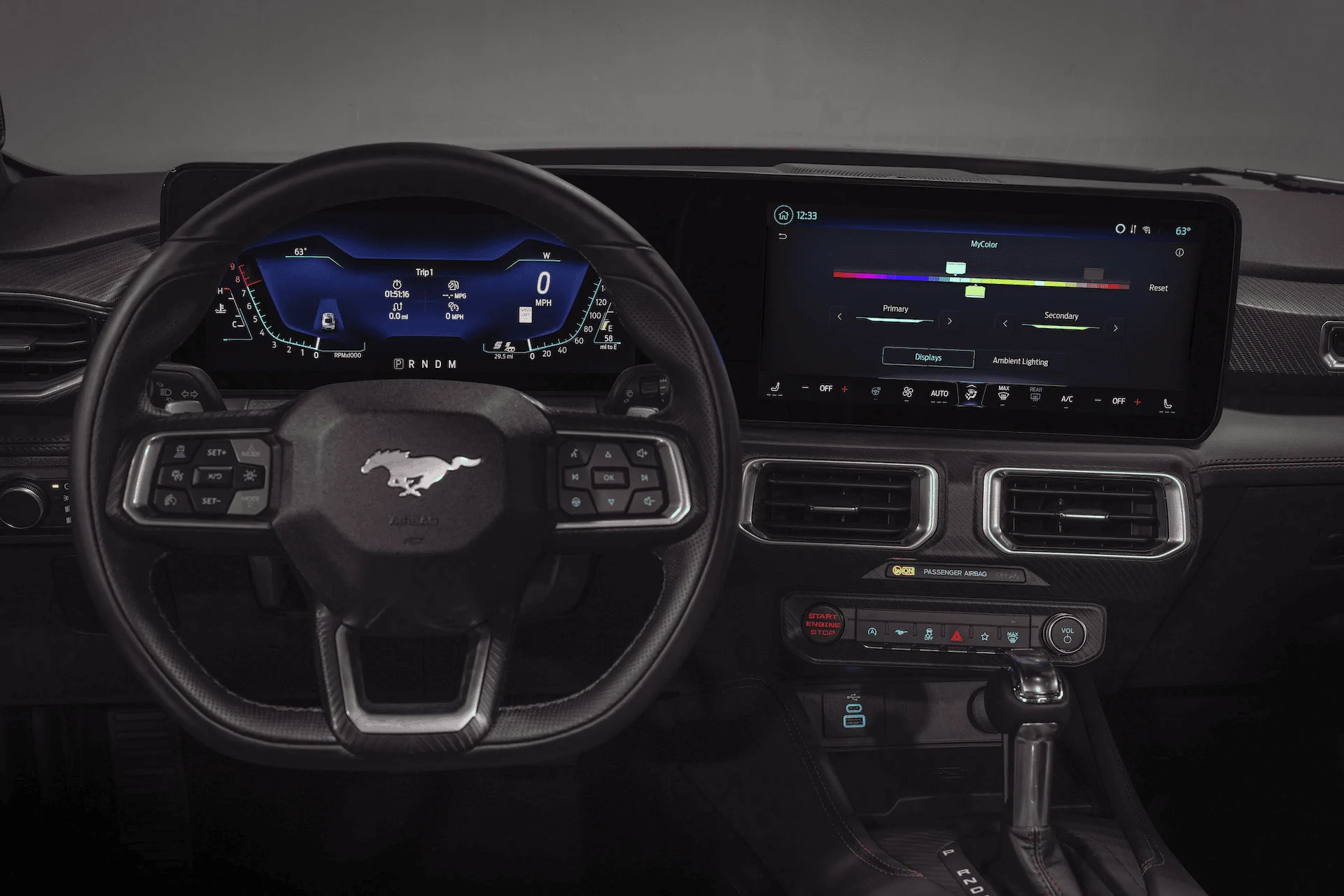 S650 Mustang 2024 Dark Horse on display at dealer "For Sale" (Blue Ember) 1683818430132