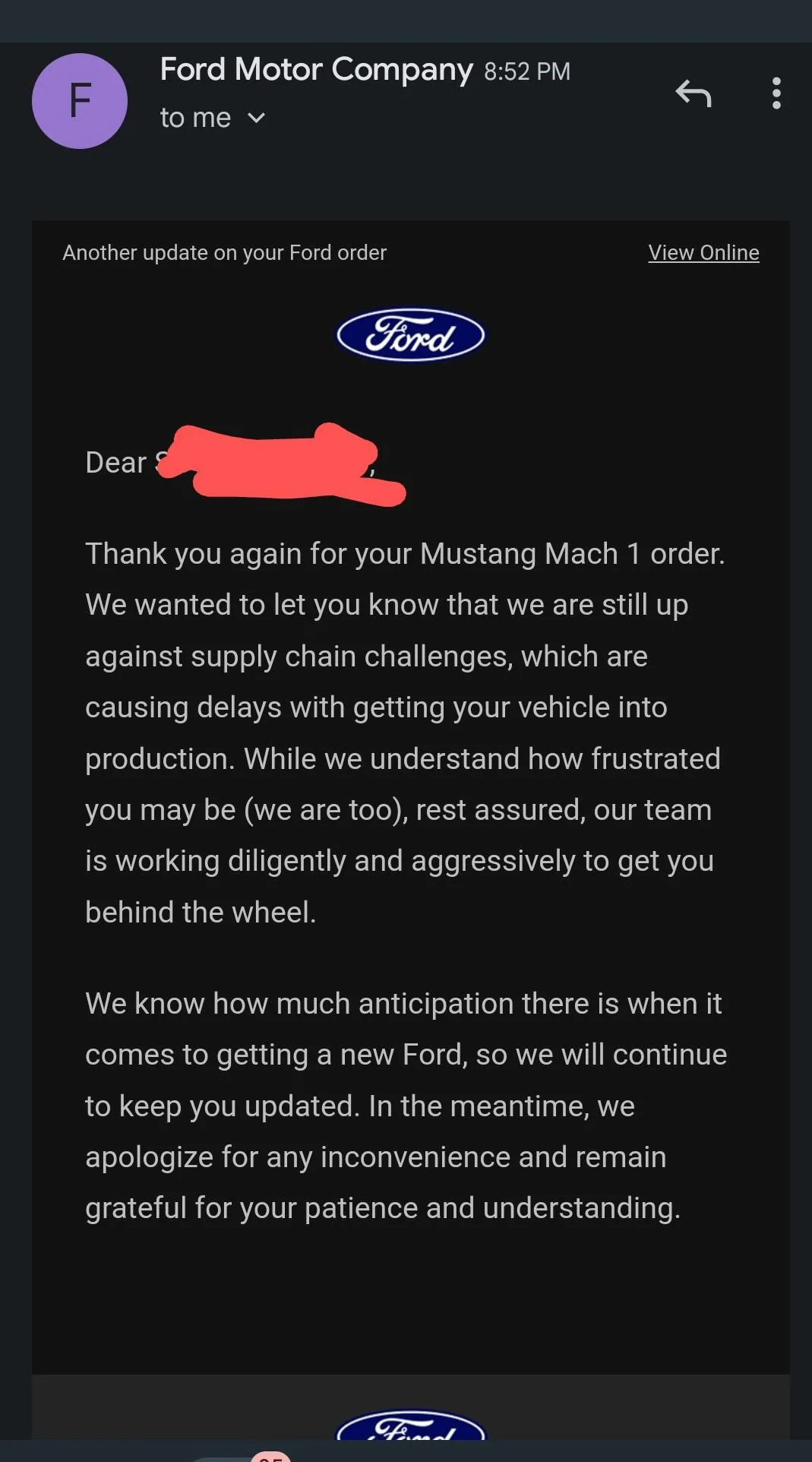 S650 Mustang Post your scheduled production build dates here! Screenshot_20230511_205706_Gmail~2