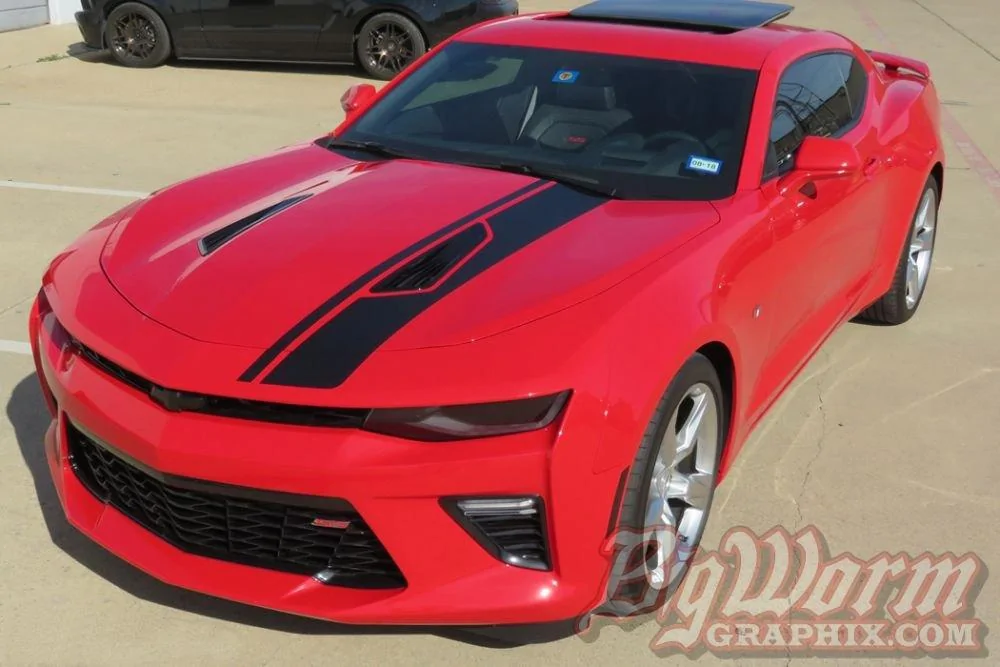 S650 Mustang S650 vs S550 GT500 side by side, with driving & tail lights turn signal footage 2016-2018-Camaro-Offset-Stripe-1-Color