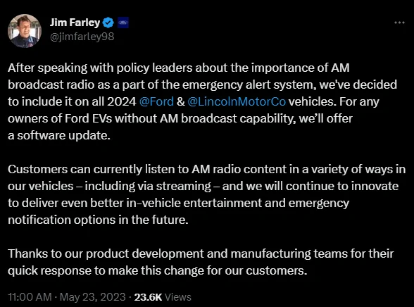 S650 Mustang [Update: AM is staying!] AM Radio is removed on the 2024 Mustang 1684857820943