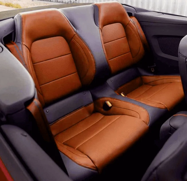 S650 Mustang Pics of the various GT Premium interior leather color choices? 2024 Emberglo Rear Seats Photosho