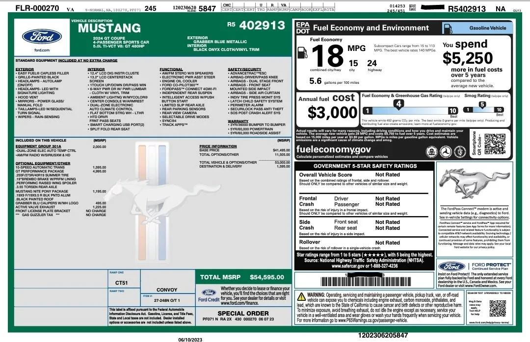 S650 Mustang Share your window sticker Screenshot_20230610_234744_Adobe Acrobat