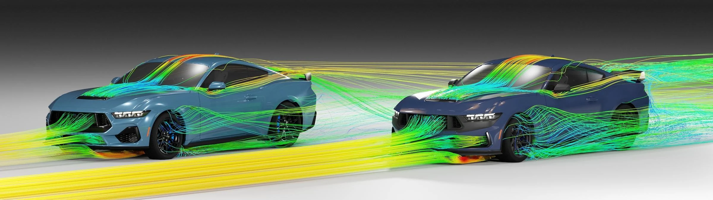 S650 Mustang Mustang Dark Horse Was Shaped by Ford's New Cutting Edge 200 MPH Wind Tunnel Aero visualizations_Mustang GT_Mustang Dark Hors