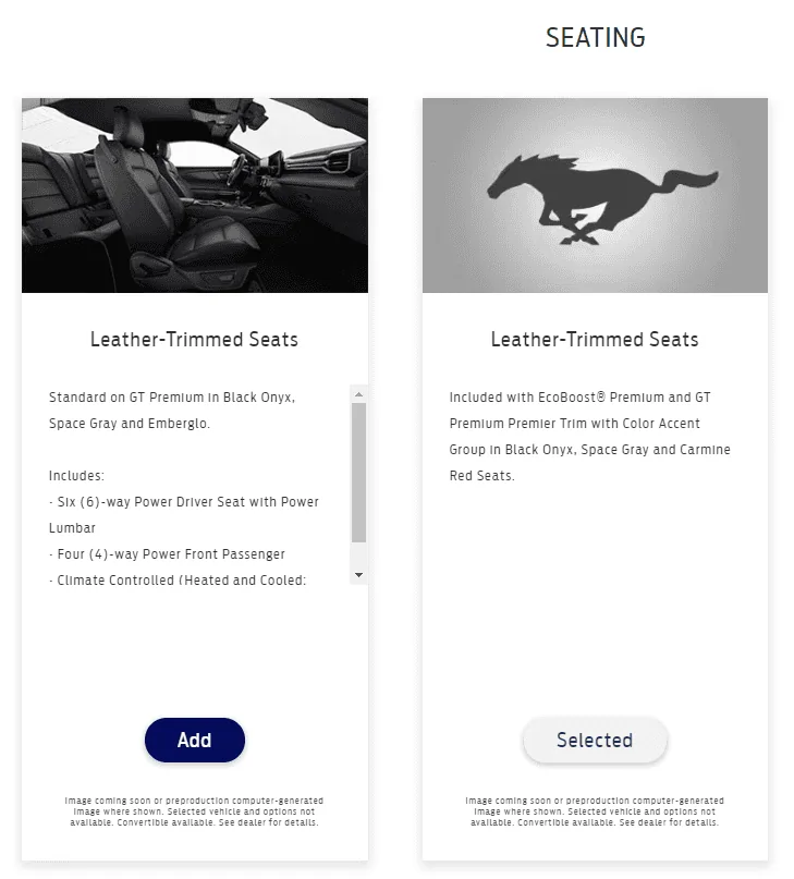 S650 Mustang Question about the seats that come with the GT premium 401A 1687139710294