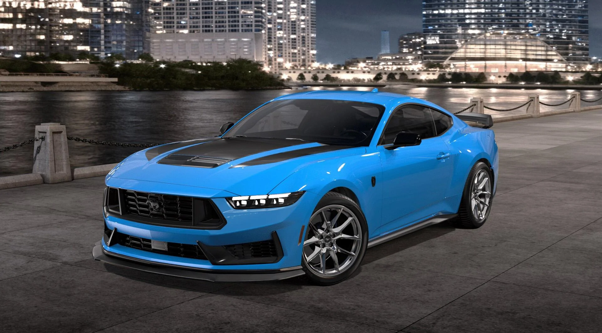 S650 Mustang DH Front Bumper - Unpainted Portions 2024 DH-Grabber Blu