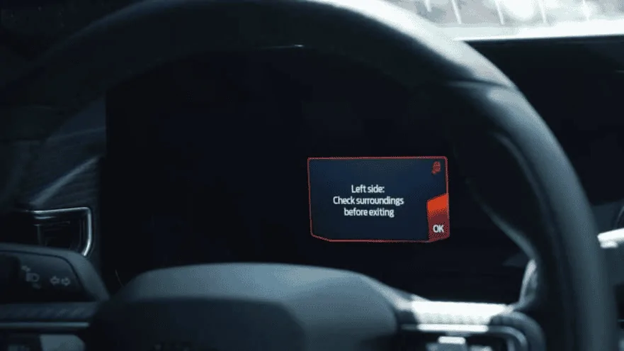 S650 Mustang Exit Warning For Road Users unveiled for 2024 Mustangs 1688747649982