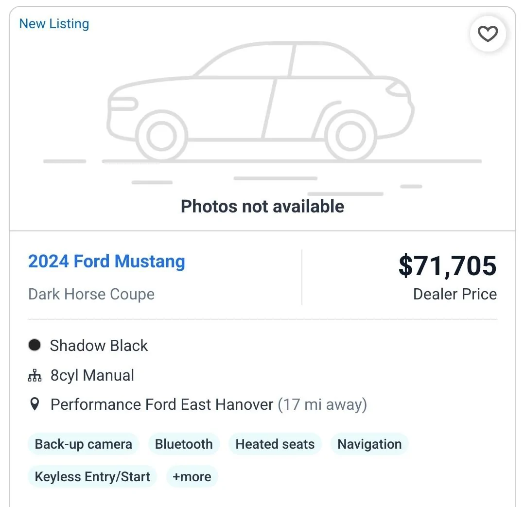 S650 Mustang Apparently this includes the dealer markup.  I would love to see the window sticker Screenshot_20230709_140609_Firefox Nightly