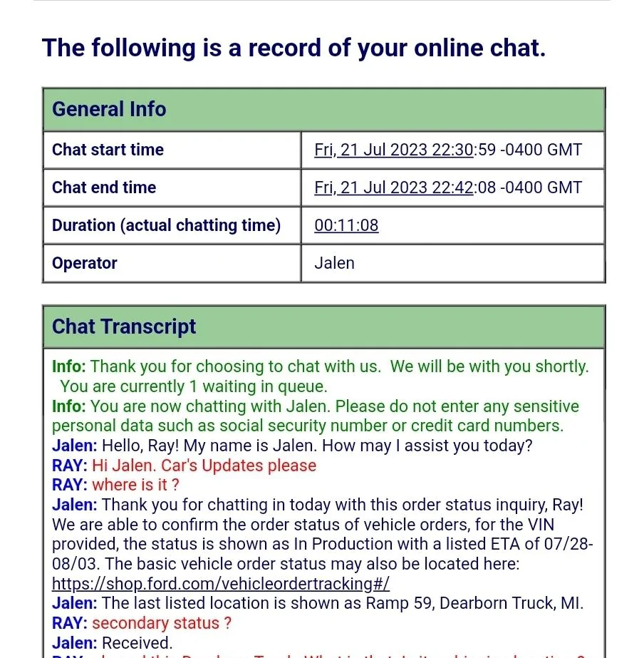 S650 Mustang Delivery starts tomorrow!! (says Ford Chat) Screenshot_20230721_185225_Email