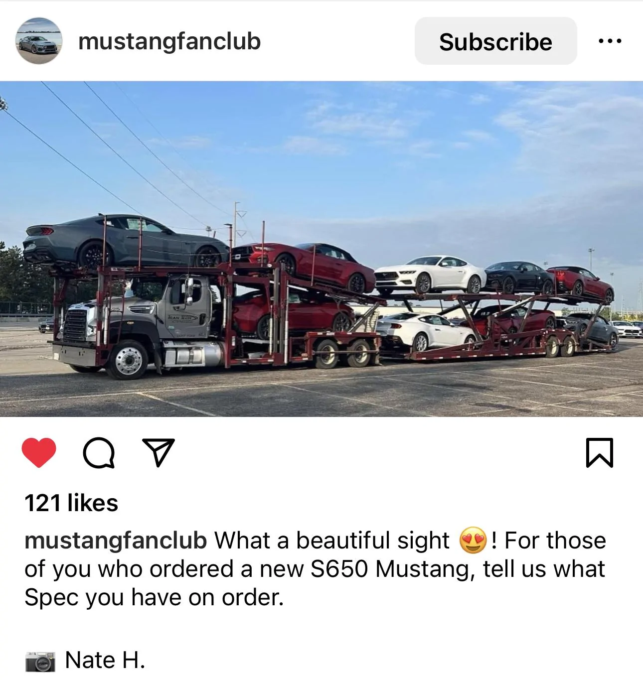 S650 Mustang Mustangs spotted on trucks heading out of Flat Rock! IMG_7624