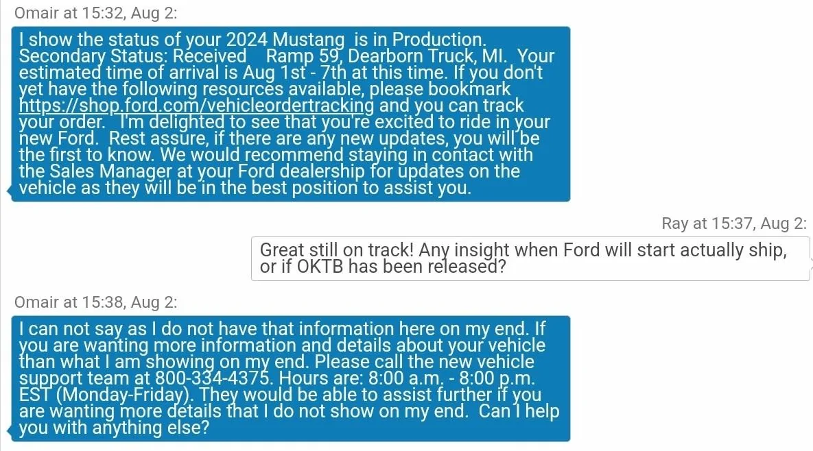 S650 Mustang Produced! Delivery Aug. 1-7 will it sit or ship? Screenshot_20230802-154127_Chrome~2