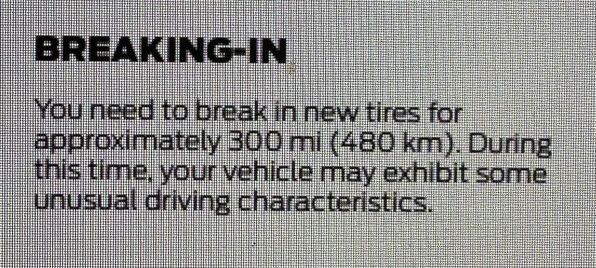 S650 Mustang 2024 Mustang Owner's Manual Released 2024 MUSTANG BREAK IN