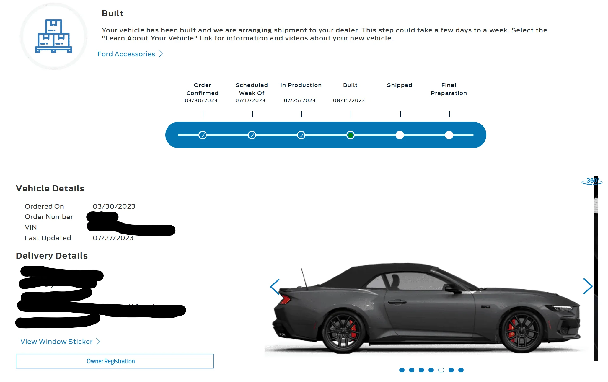 S650 Mustang BUILT & SHIPPED !! Tracker update 2023: What's your status? 1692131318670