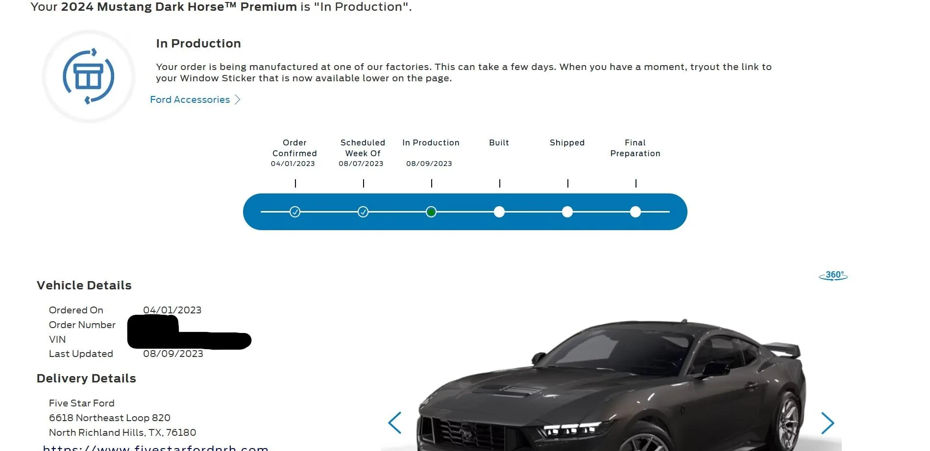 S650 Mustang 2024+ Mustang S650 Orders Tracking List & Stats [Enter Yours!] Order Screen Shot 2