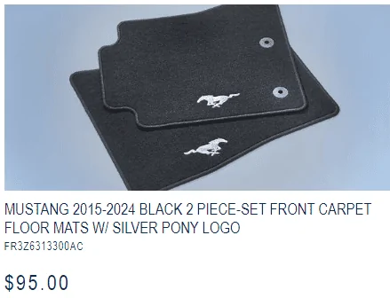 S650 Mustang Molded floor mats 1692384347737