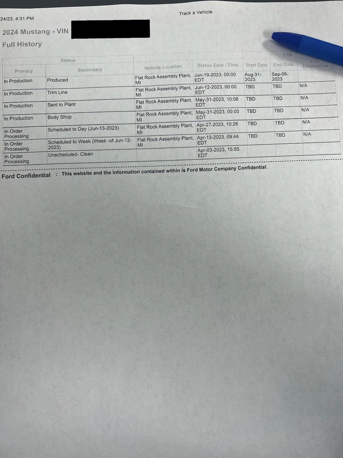S650 Mustang Anybody else stuck in Production since June? 714602008